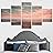 SIGNWIN 5 Panel Canvas Wall Art Modern Art Country Dramatic Global Landscape Multicolor Photography for Home Decorations Ready to Hang - 60"x32"