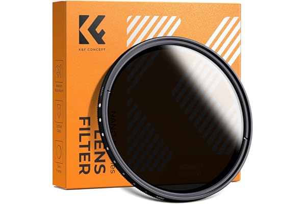K&F CONCEPT 67mm Variable ND2-400 Lens Filter (1-9 Stops) for Camera Lens | Ultra Slim Adjustable Neutral Density Filter with Microfiber Cleaning Cloth (B-Series) FN101