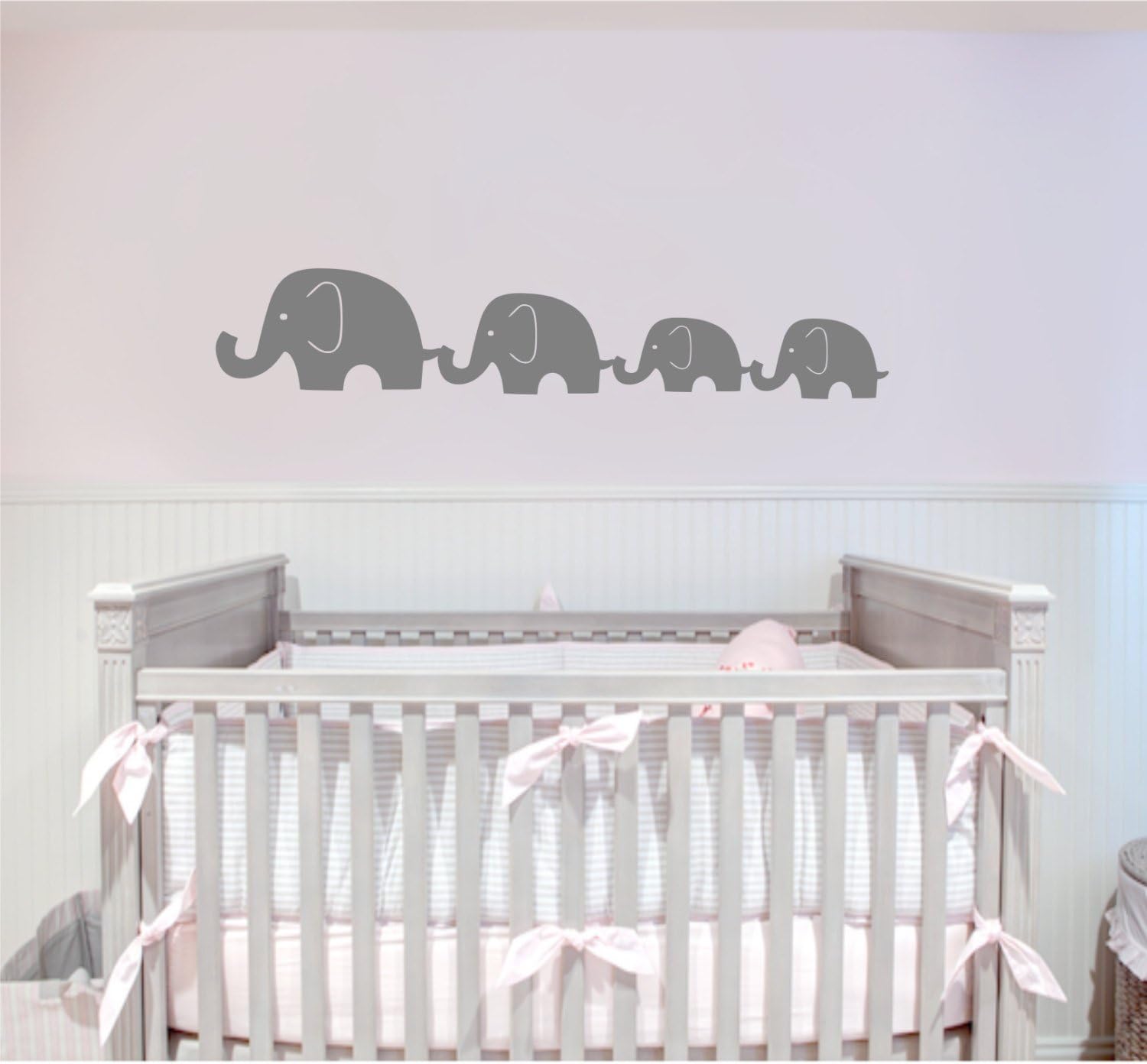 Customwallsdesign Elephant family of 4 decal -Kids Room Decal - Nursery Decal