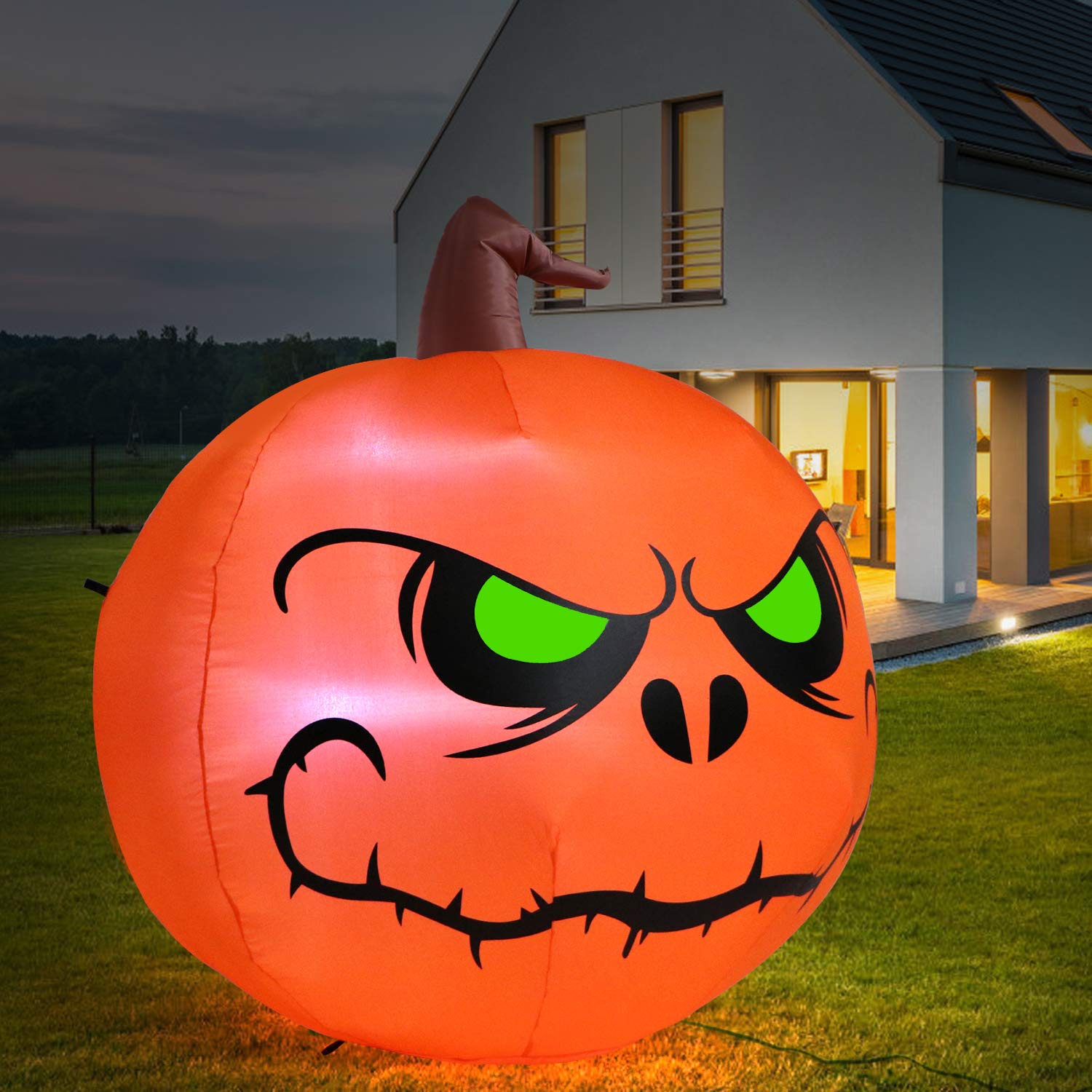 Photo 1 of ***CORRECT ITEM*****Sizonjoy 4 Ft Halloween Blow up Inflatable Pumpkin Decoration-Lighted Halloween Inflatables Outdoor for Home Yard Garden Indoor and Outdoor Halloween Decoration