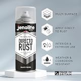 JENOLITE Directorust Gloss Spray Paint Black 400ml Metal Wood Plastic Ceramic view 2