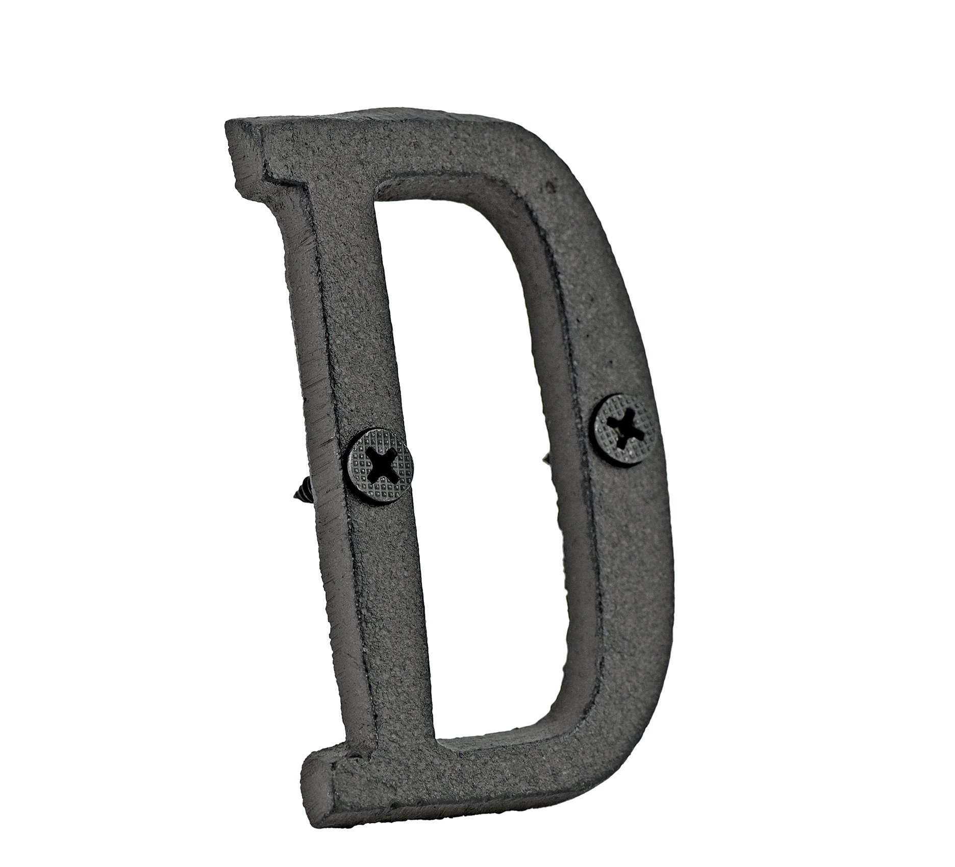 FiveSeasonStuff Vintage Decorative Cast Iron Letters with Mounting Screws (D)