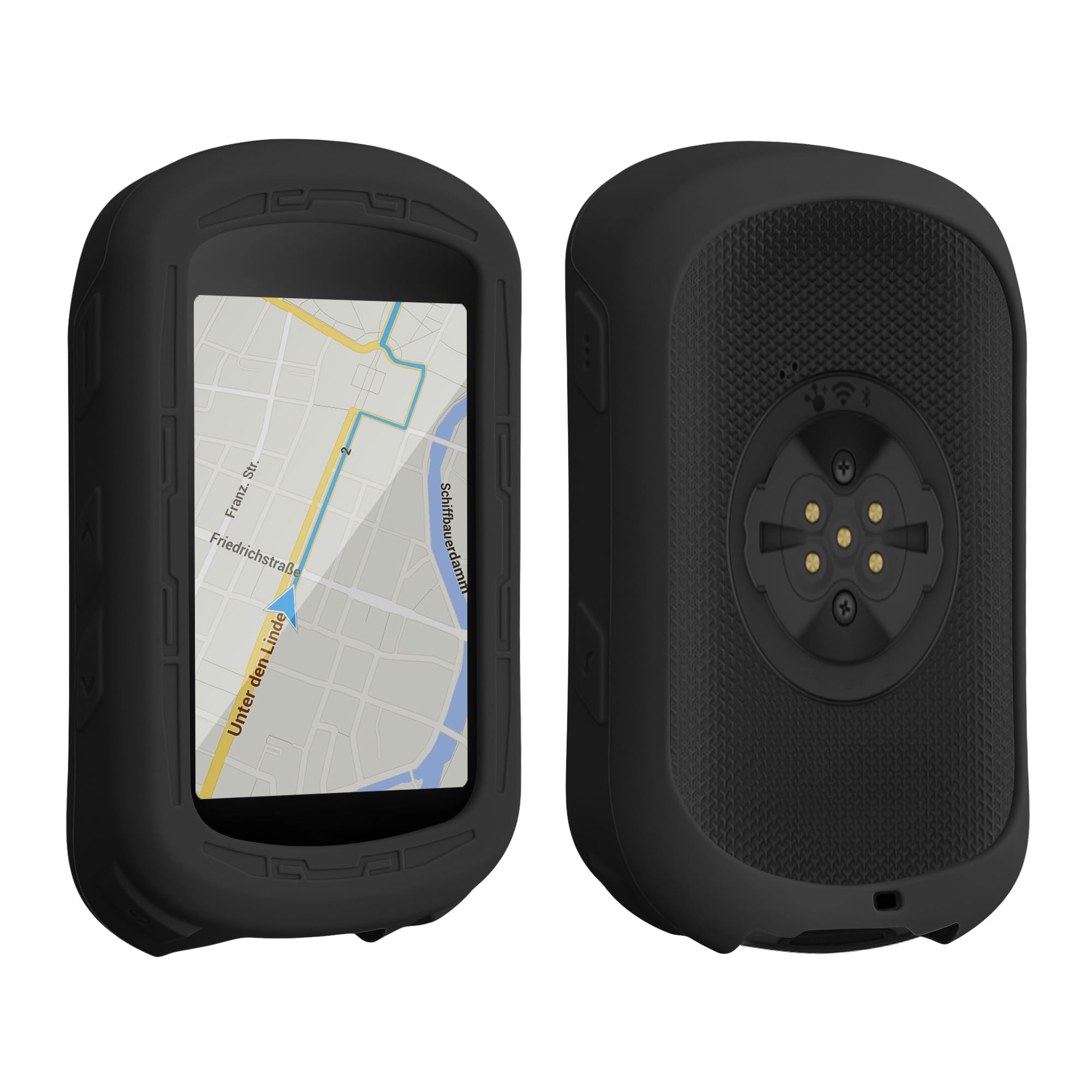 kwmobile Silicone Case Compatible with Garmin Edge 840 / Edge 540 - Case Soft Bike GPS Protector Bumper - Black