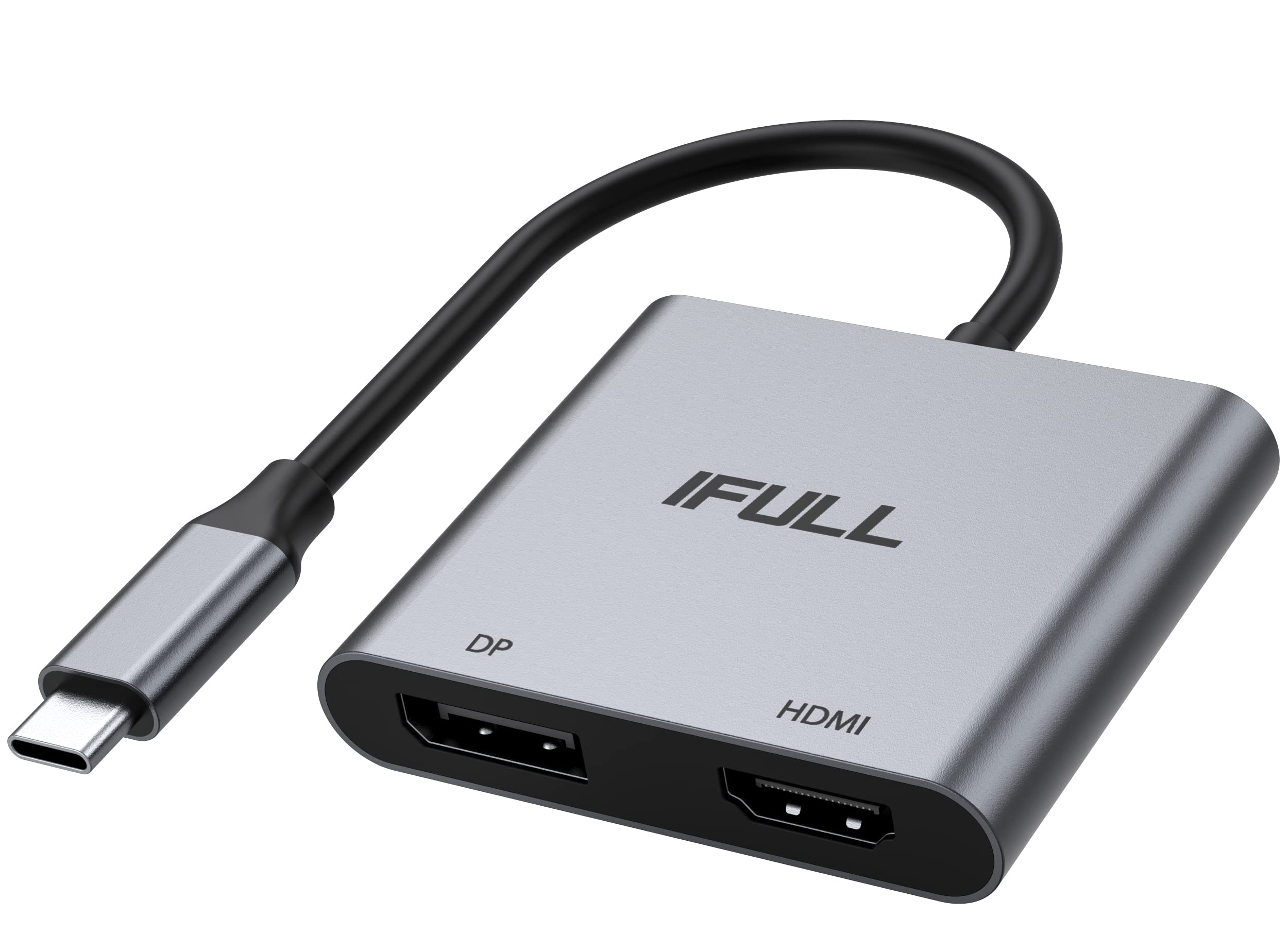 Photo 1 of Dual Monitor Adapter for Dell HP Surface Lenovo Laptops,Thunderbolt 3/USB C Type C to HDMI DisplayPort Adapter Hub Dongle 4K @60hz…