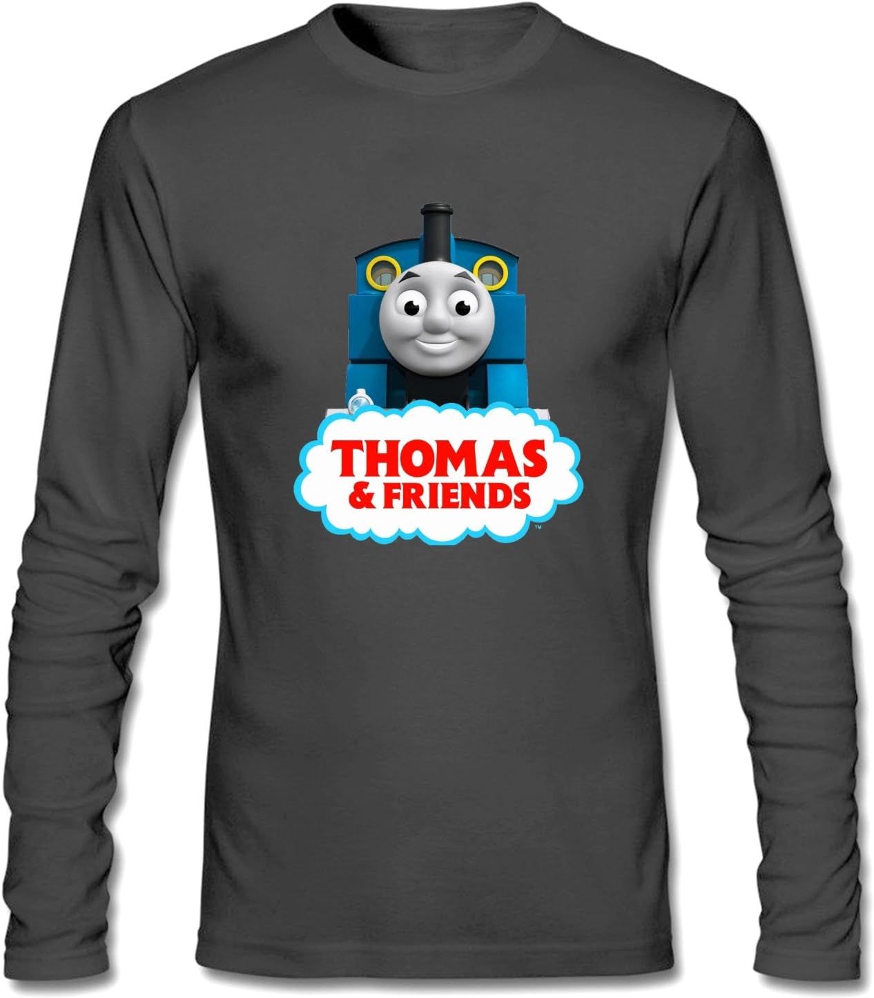Henryoo Boy's Thomas The Tank Engine & Friends Long Sleeve Cotton T Shirt dark grey L