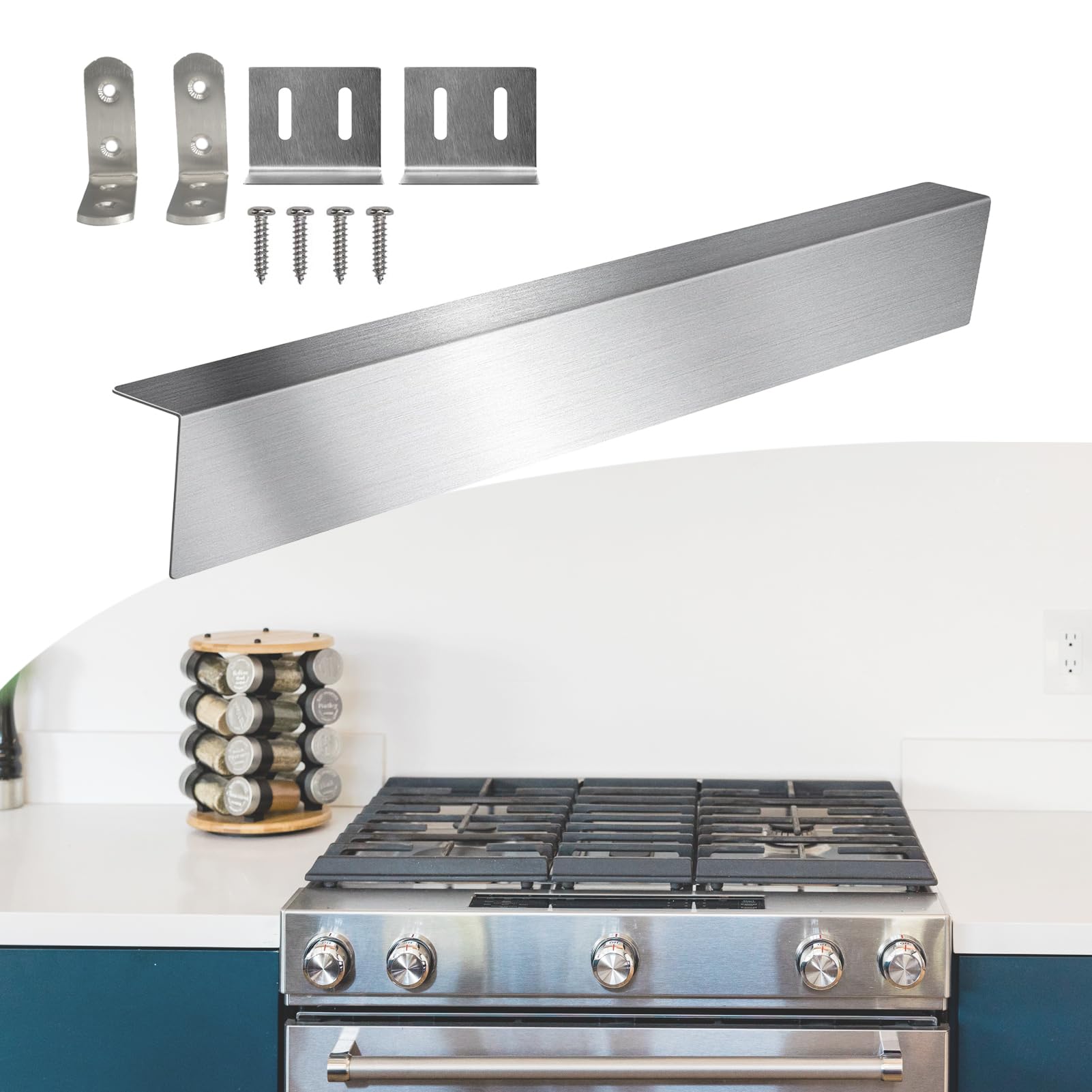 Photo 1 of 30" Slide-in Range Rear Filler Kit,Range Gap Filler, Stainless Steel Back Gap Cover for Stove, Stove Trim Kit Between Stove and Backsplash.