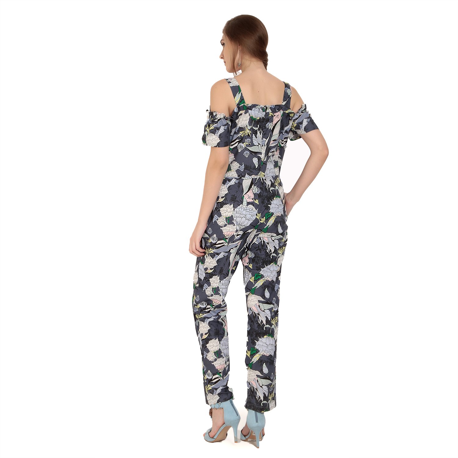 abiti bella women's rayon jumpsuit (greay)