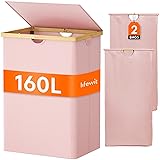 Lifewit 160L Double Laundry Hamper with Lid, Extra