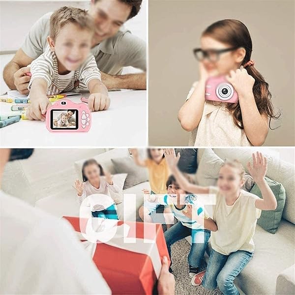 Sdesign Kids Digital Camera Rechargeable Selfie Camera Digital Child Camcorder with 2 4 inches Screen HD 8MP1080P Dual Lens Birthday Gifts for 3 12 Year Olds Girls Color Pink