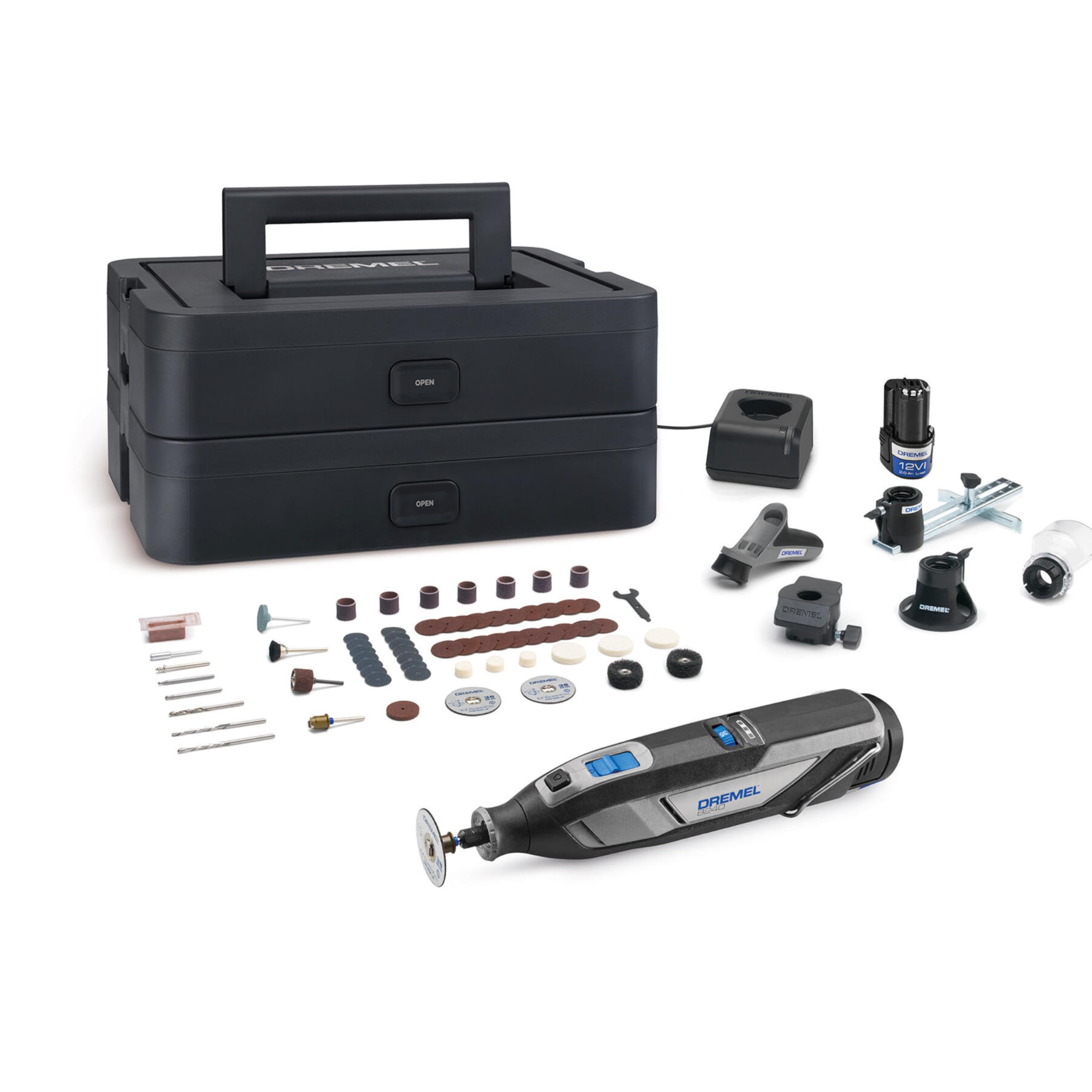 Dremel 8240 12V Rotary Tool Kit with 2 B...
