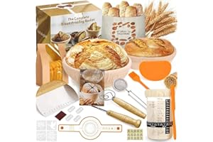 Sourdough Bread Starter Kit, 33 Pcs Sour Dough Starter Kits, Sour Dough Tools, Baking Gifts for People Who Love with 24 Oz Gl