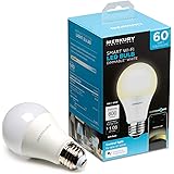 Merkury Innovations A19 Smart White Led Bulb 60w Non Dimmable 3 Pack 