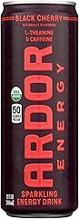Ardor Organic Black Cherry Sparkling Energy Water, 12 FZ