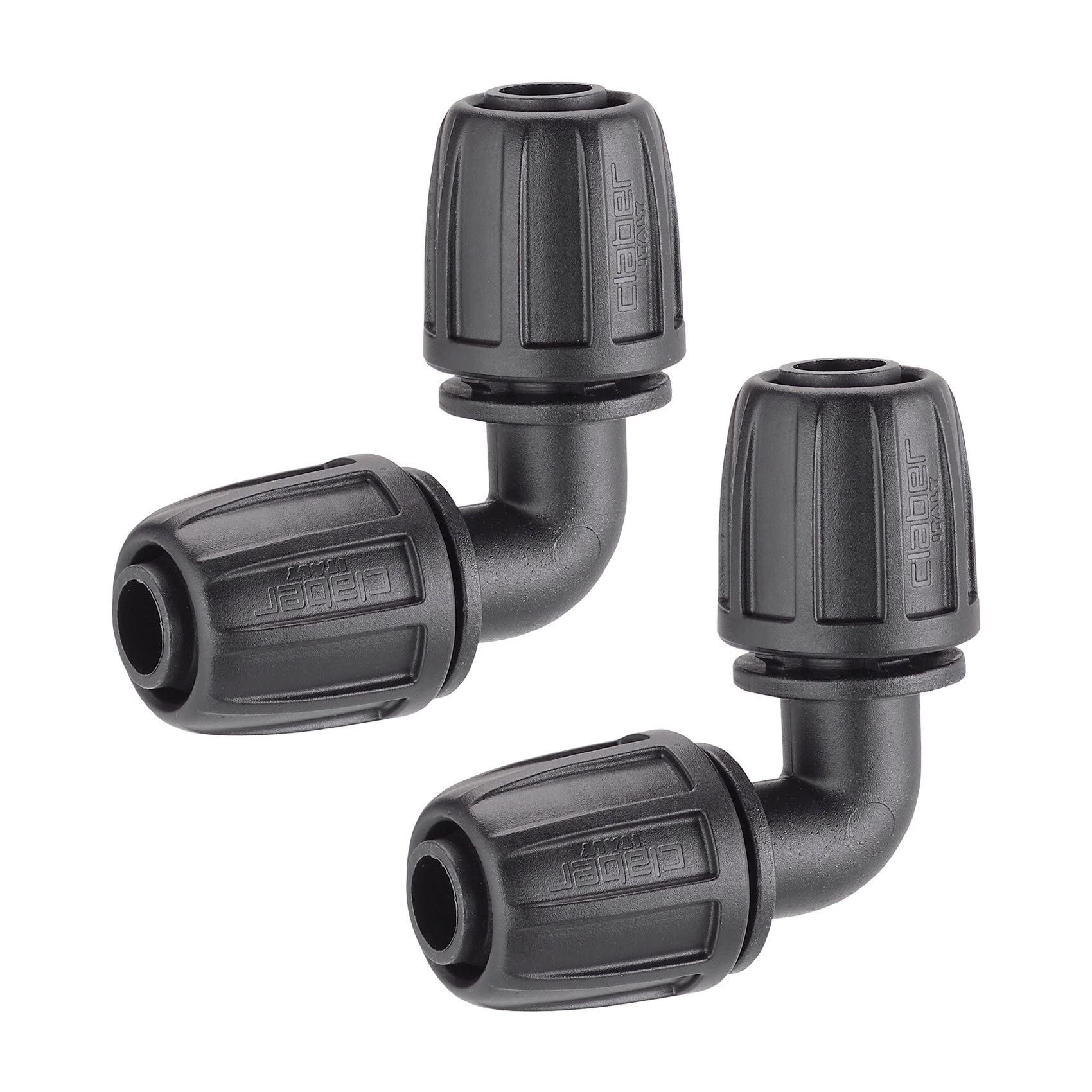 Claber 91025 1/2-inch Elbow Hose Pipe Connector. Pack of Two