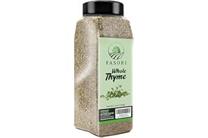 Fasori Thyme Leaves 8 oz (227 g) – Premium Dried Whole Thyme Herb, Aromatic Mediterranean Spice for Cooking, Roasts, Chicken & Vegetables