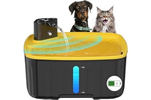 Kenida Dog Water Fountain Wireless,2.1GAL/8L Large Dog Water Fountain Battery Operated, Dog Fountain Water Bowl with Sensor,Wireless Smart Pump,Timer,BPA-Free,Ideal for Large Dogs,Multi-Pet Home