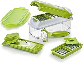 Genius Nicer Dicer Smart | 9 Teile | Schneiden | Würfeln | Hobeln | Schälen | Aufbewahren | Obst- und Gemüse-Schneider | NEU