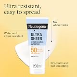Neutrogena Ultra Sheer SPF50 Hydrating Lotion Sunscreen 200ml view 3