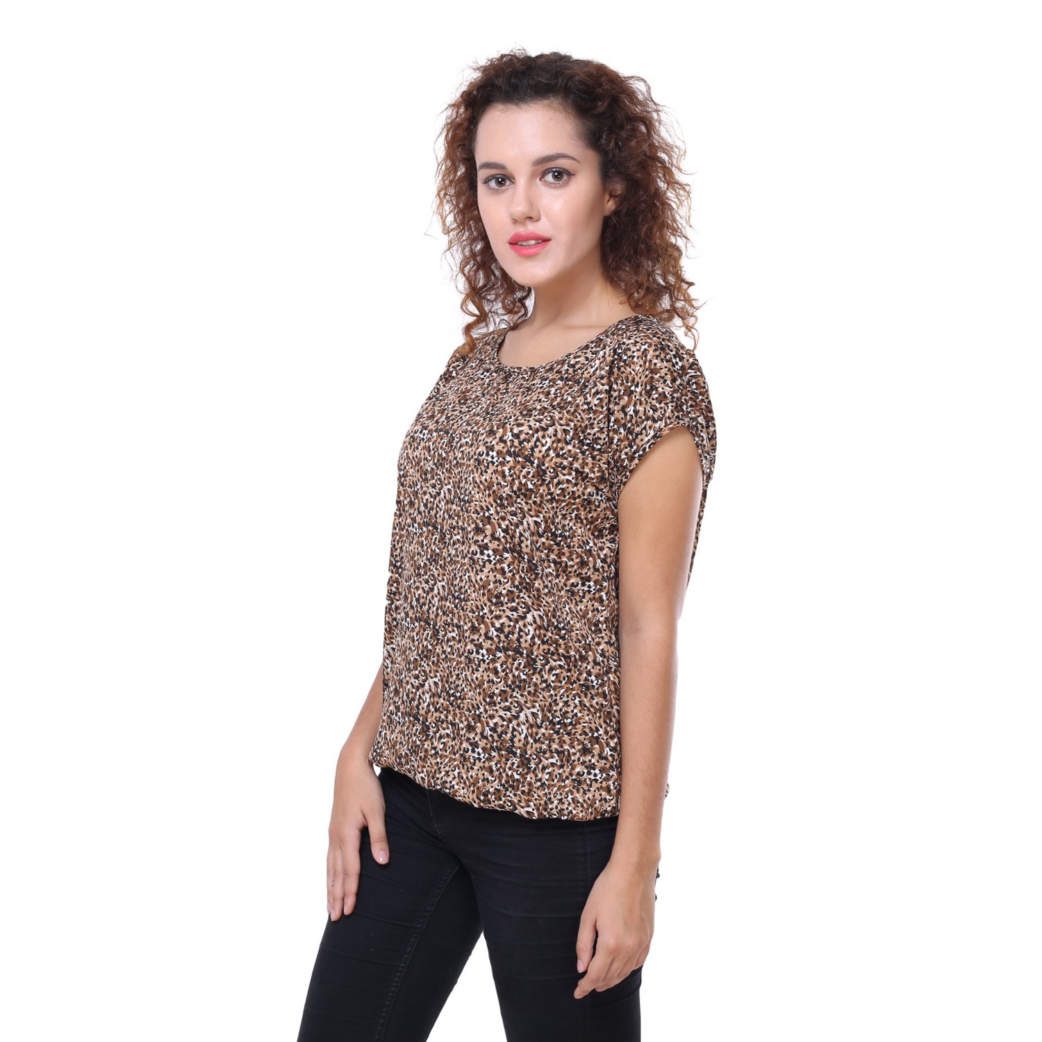 deewa brown printed top