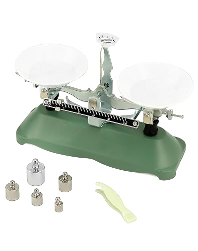 Compound Balance Scale QWORK Balance Scale, 100g / 0.1g, Laboratory Triple Beam Balance Beam ...