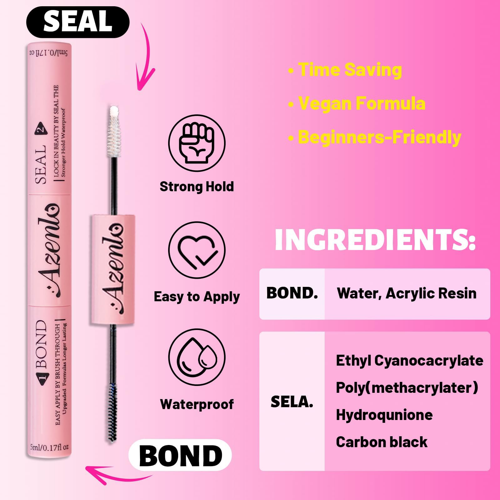 Azenlo Lash Extensions 40D+60D Cluster 240pcs DIY Lash Clusters 10-16mm Eyelash Clusters Individual Think Band Lash Kit (40D+60D Kit)