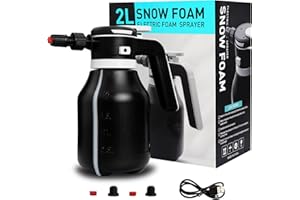 olavbr Electric Foam Sprayer,2L Portable Rechargeable Cordless Pressurized Spray Foam Cannon, Easy Clean & Acid Resistant for