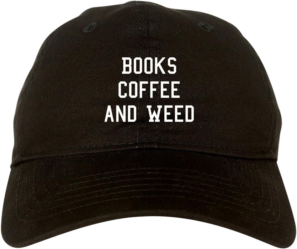 FASHIONISGREAT Books Coffee and Weed Dad Hat Baseball Cap