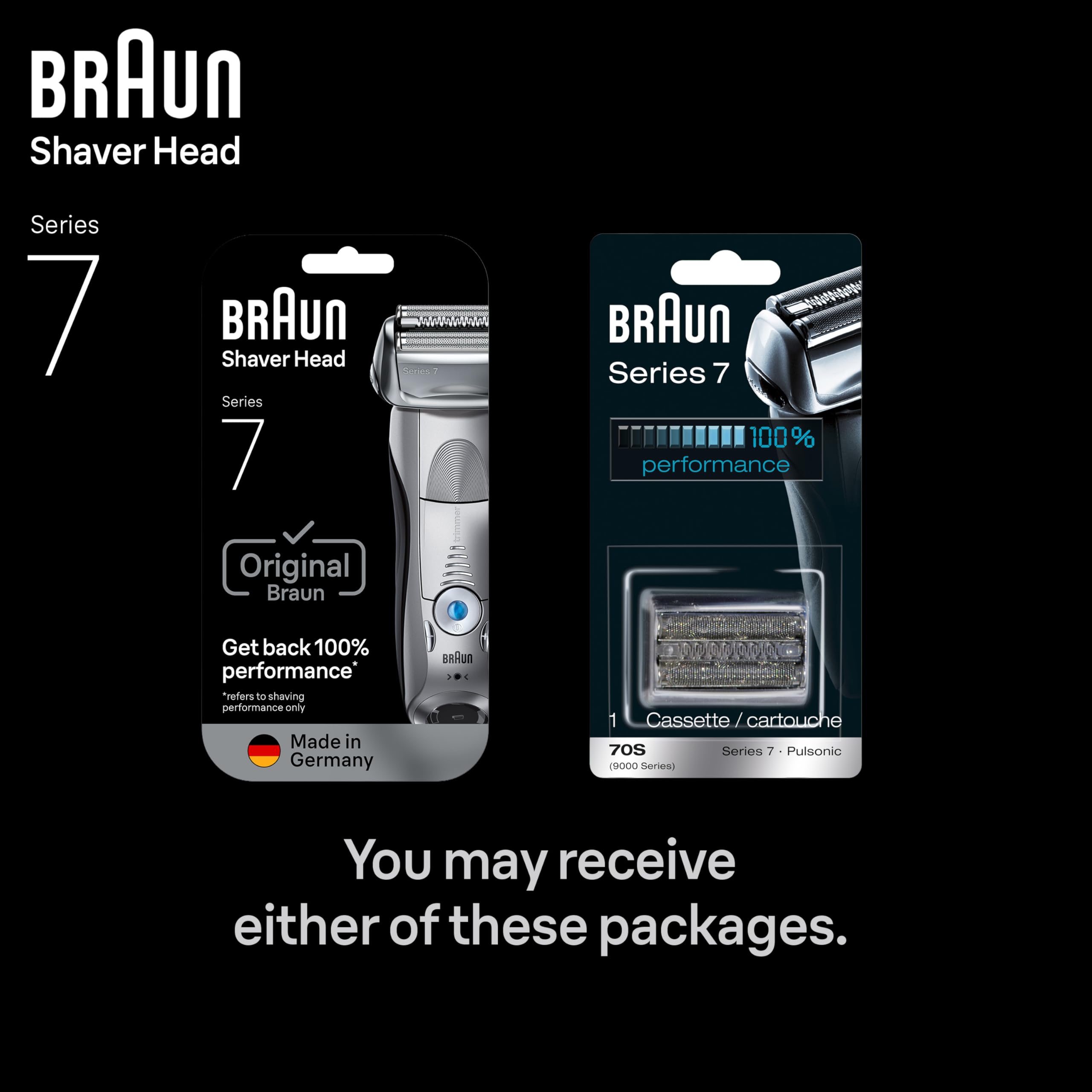 Braun Series 7 70S Scherkopfersatz für Elektrorasierer, Silber 8