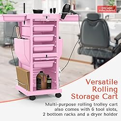 TASALON Ultimate Rolling Cart for Salon Stations