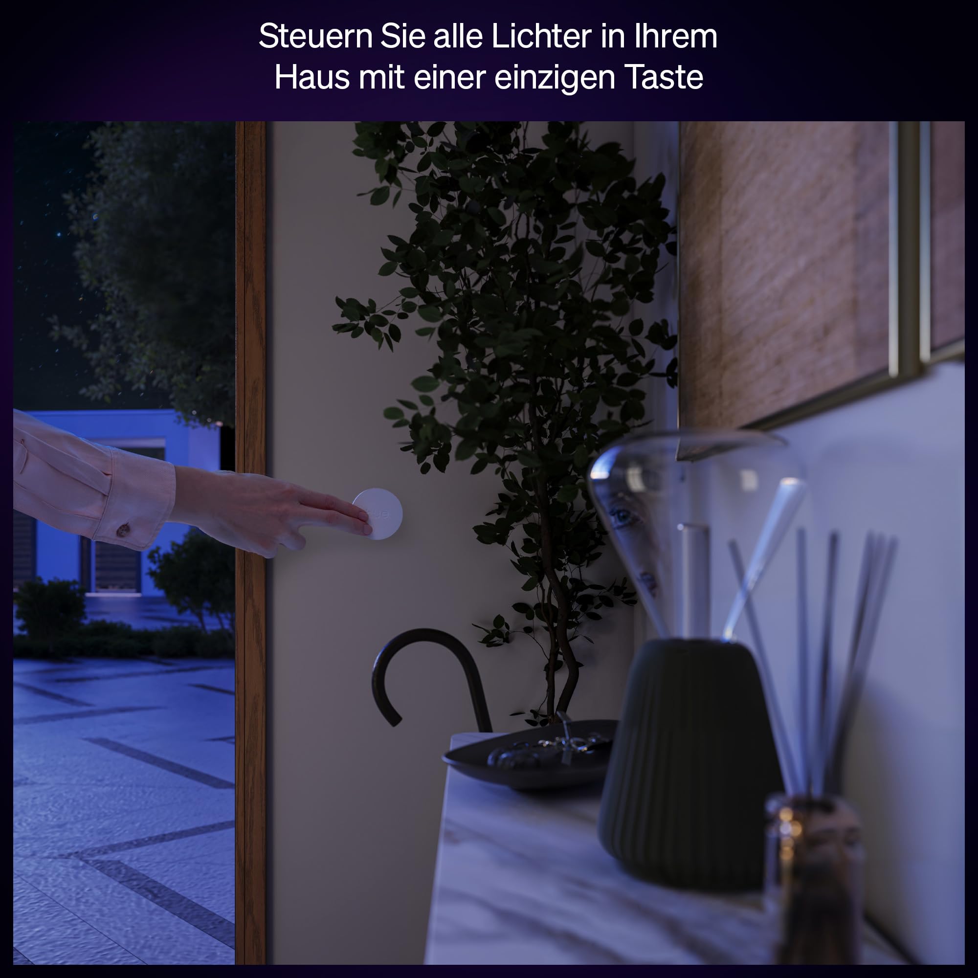 Philips Hue Smart Button für Hue Lichtsysteme, Smarter Dimmer zur Steuerung von Leuchten, kabelloser Lichtschalter ohne Installation, weiß, Neue Generation 4