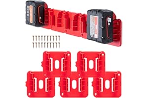 Crtbelfy Battery Holder for Milwaukee M18 18V Battery, Wall Mount Batteries Storage for Work Van, Shelf, Toolbox - 10 Pack