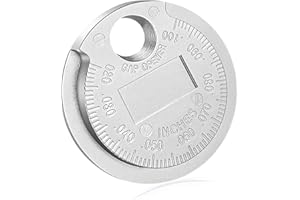 NYTKL Spark Plug Measuring Tool, Wire Spark Plug Gap Gauge Scaled from 0.020 to 0.100 Inch, Universal Zinc Alloy Spark Plug Adjustment Tools Gapper Gauge, Car Accessories (1PCS)