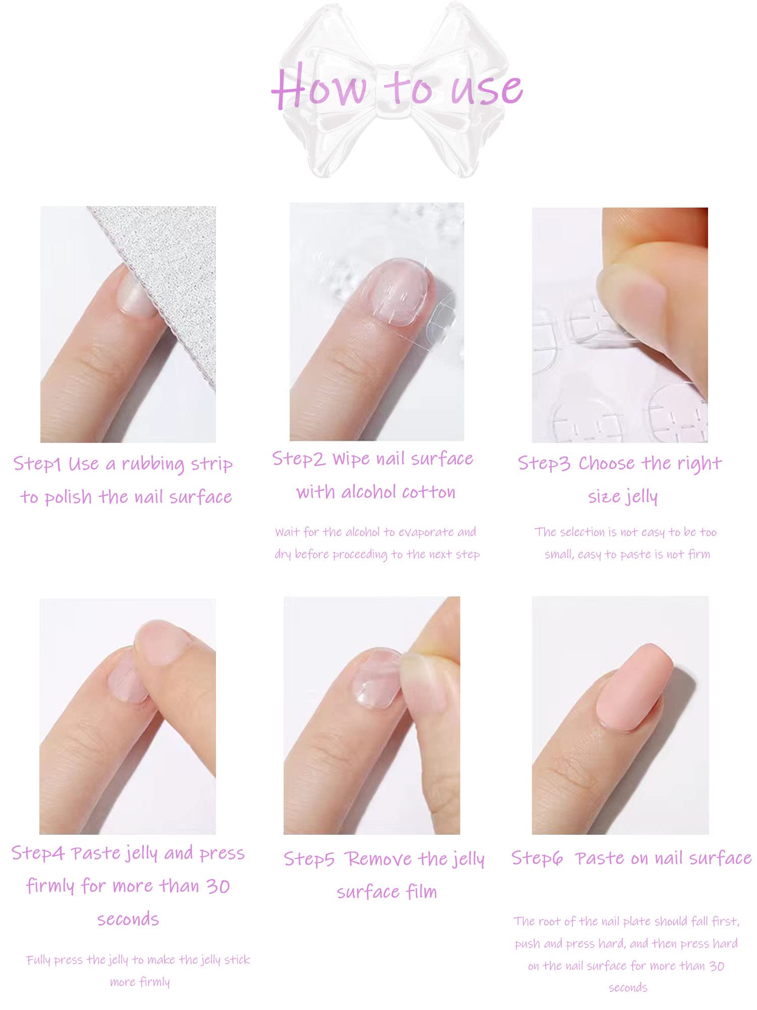 Press on Nails Medium Almond French Tip Fake Nails Full Cover False Nails with Black and White Stars Designs Y2K Press on Nails Glossy Glue on Nails Artificial Acrylic Nails for Women Girls 24 pcs - Image 7