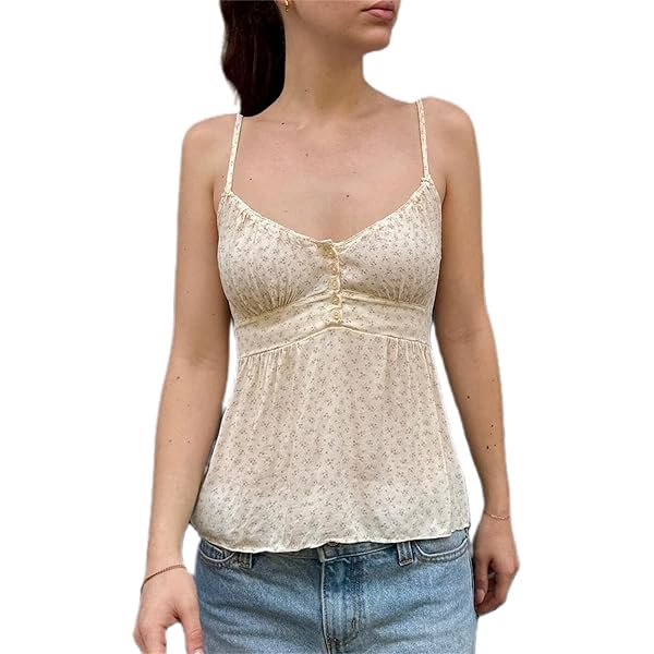 トップス tulle tiered tunic camisole Xysaqa 2023 Women's Summer Spaghetti Strap Cami Tank Tops