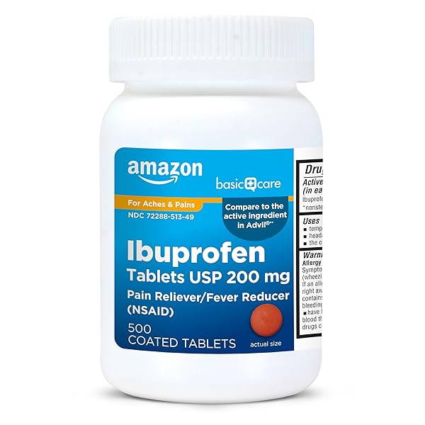 BASIC CARE IBUPROFEN TABLETS, 500 COUNT
