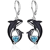 TALYKONG Orca Earrings for Women Orca Killer Whale Dangle Earrings Mothers Day Jewelry Gifts for Women