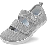 Besroad Womens Walking Shoes Wide Diabetic Shoes Adjustable Barefoot Casual Sneakers Breathable Zero Drop Arthritis Edema Sneakers Indoor Outdoor