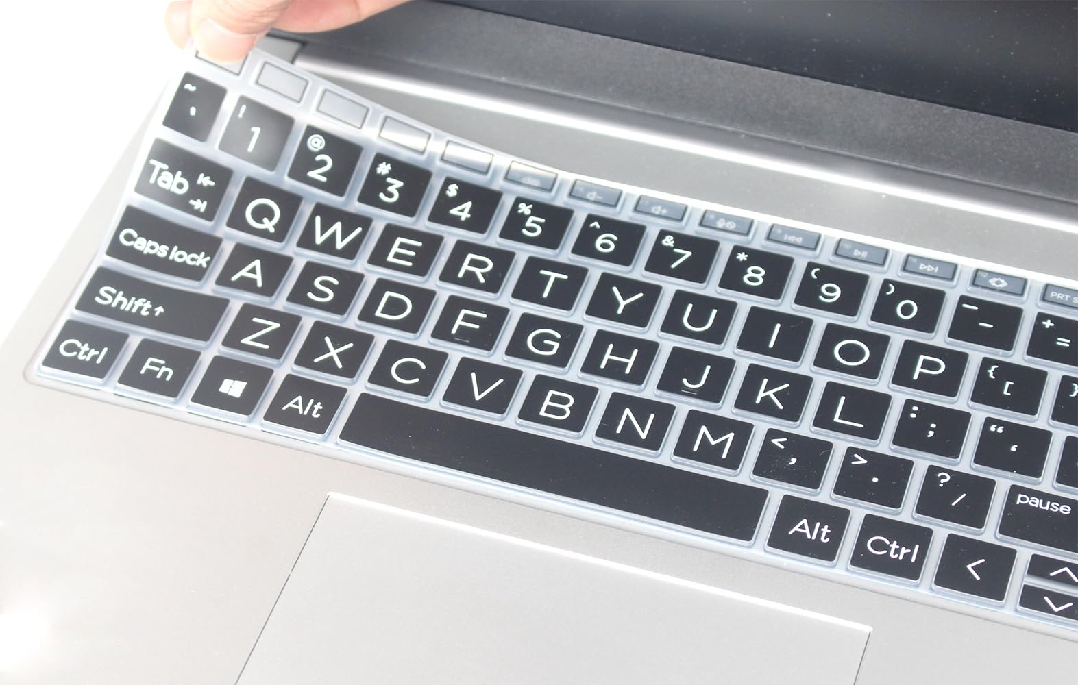 Photo 1 of UHamn Keyboard Skin Compatible for 15.6" HP Laptop 15-fc 15-fd 15t-fd 15z-fc, HP Pavilion 15 15-eg/eh/er 15t-eg200/eg300 15z-eh300, HP Pavilion 17z 17z-cp000 17z-ca200 17-cn 17-cp (Big Letters Black)