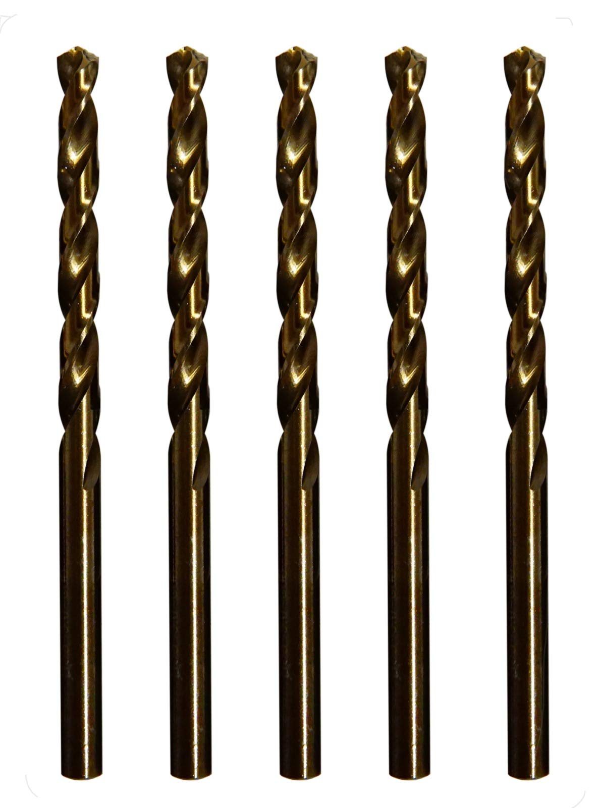 STROTON Metric M42 8% Cobalt Drill Bits for Stainless Steel and Hard Metal (4.5mm x 5pcs)