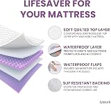 Lynmark Waterproof Bed Protector with Tuck-In Flaps 135x85cm White view 5
