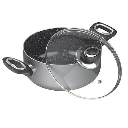 Bratmaxx Kochtopf Aluminium 24cm in Anthrazit mit Deckel