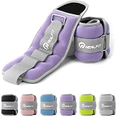 NEALFIT Ankle Weights 1/2/3/4/6/10 LBS for Men Women Kids, Leg Arm Wrist Weights with Adjustable Strap for Running, Aerobics, Strength Training, Physical Therapy, Fitness