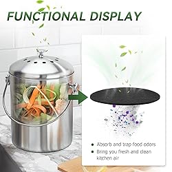 Compost Bin Filter, 6.7 inch Charcoal Filters for