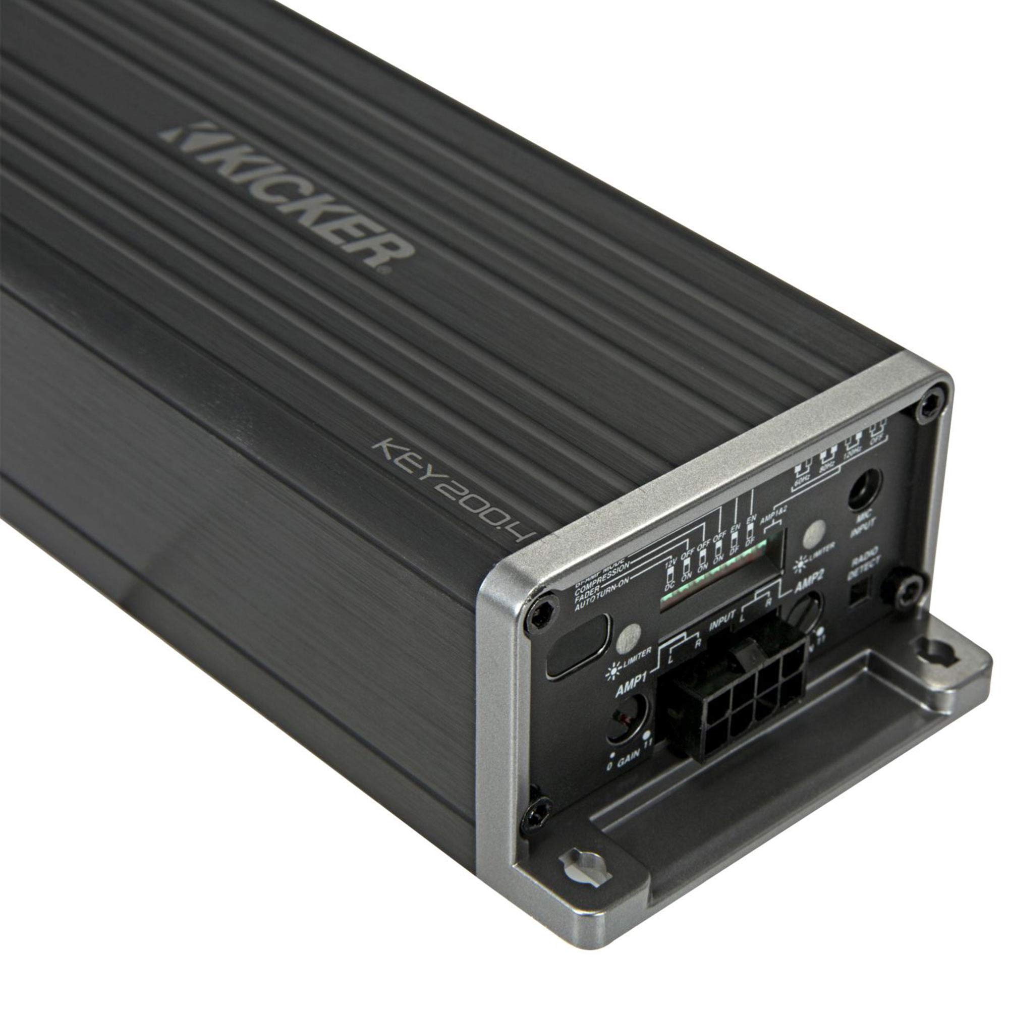 Kicker 47KEY2004 Key 4-Channel DSP Smart Amplifier, 4x50W