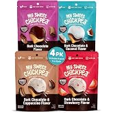 My Sweet Chickpea Chocolate Covered Chickpeas Variety Pack – Healthy Candy Protein and Plant Based Snack - Dark Chocolate, Co