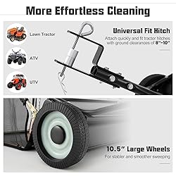 Goplus 48" Lawn Sweeper Tow Behind, Yard Sweeper