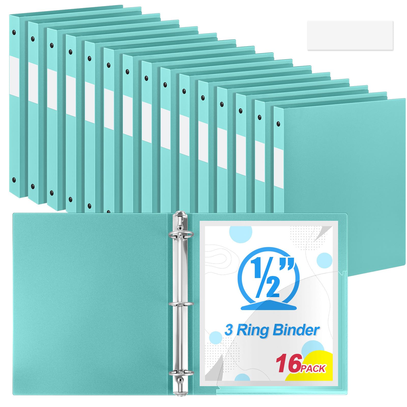 Photo 1 of *USED*
Henoyso 16 Pcs 3 Ring Binder 0.5 Inch Round Fits Letter Size 8.5'' x 11'' Paper Plastic Flexible Binder Bulk Holds 140 Sheets with 1 Pockets Versatile Organizer for Home Office School (Mint Green)