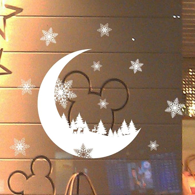Sayla Weihnachten Dekoration Weihnachten Fenstersticker Fensteraufkleber Pvc Fensterbilder Weihnachten Fensterdeko Selbstklebend Fensterfolie