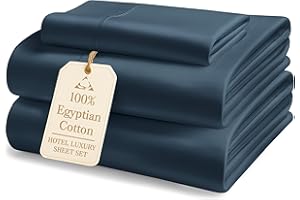 100% Egyptian Cotton Bed Sheets - 1000 Thread Count 3-Piece Twin XL Sheets Set, Long Staple Cotton Bedding Sheets, Sateen Wea
