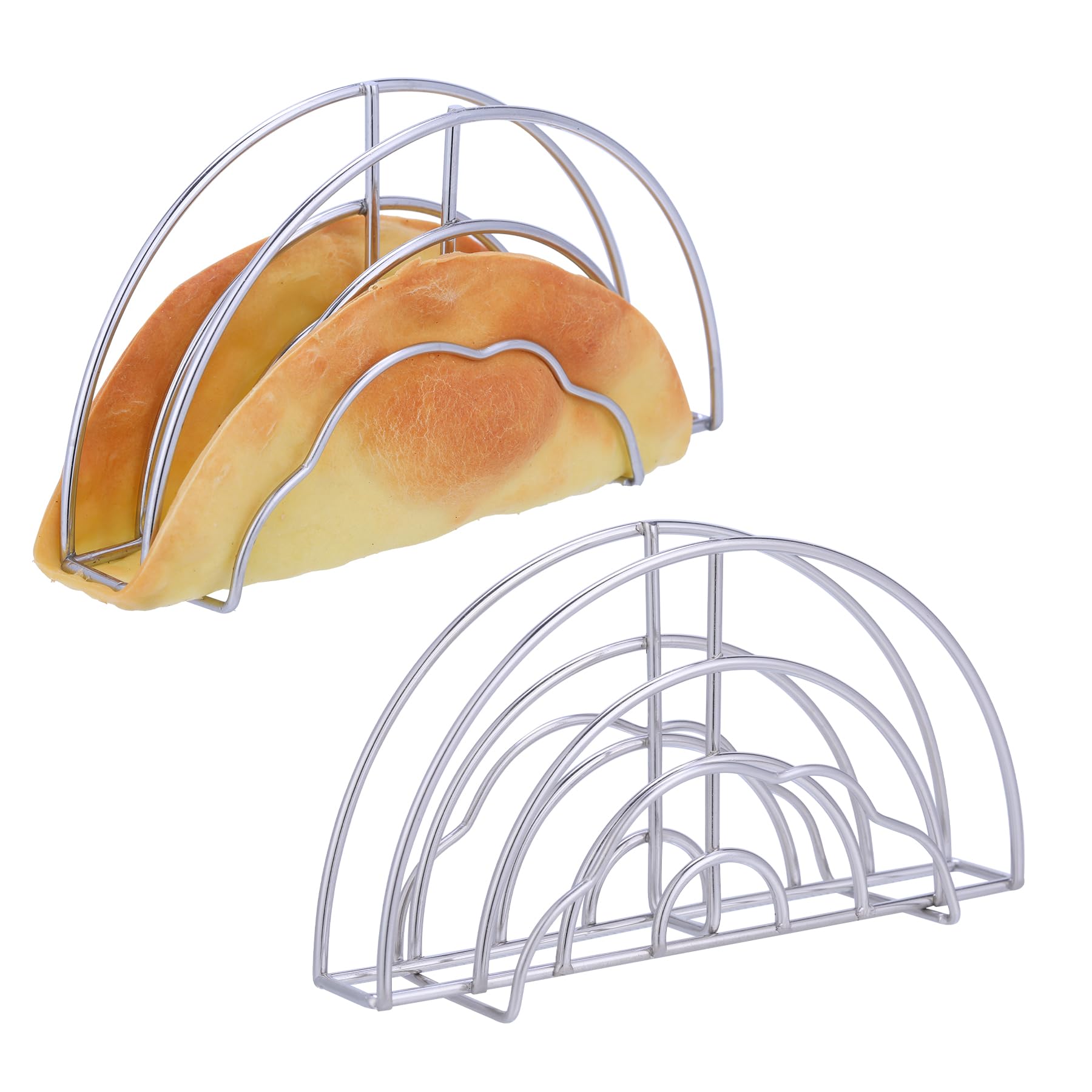 Photo 1 of Taco Shell Stand Mold Stainless Steel Corn Tortillas Shells Maker Holder for Baking, Fryer or Air Frying Make Crispy Flat-Bottom Tacos Shells Home Frying Crispy Taco Frames Press Kitchen Cooking Tools